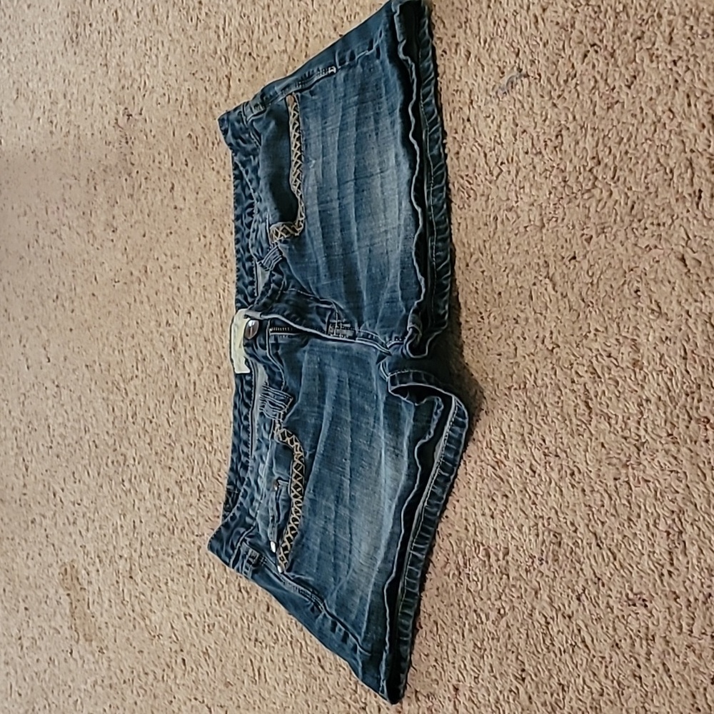 Maurices Dark Blue Denim Shorts Size 13/14